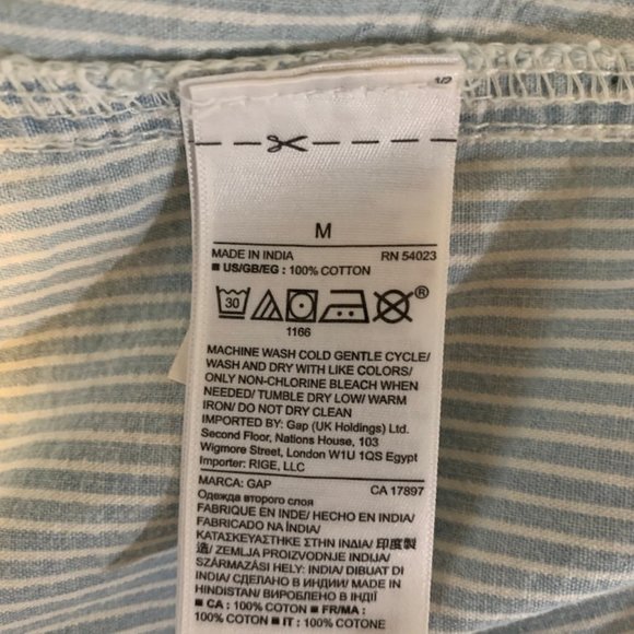 GAP Shirtdress in Engineer Stripe Chambray - Picture 5 of 5